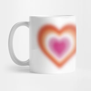 Lesbian blurry heart Mug
